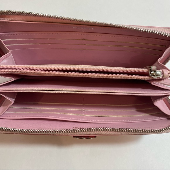 Chanel Boy Crystal Embellished Zip Around Wallet - Picture 3 of 10